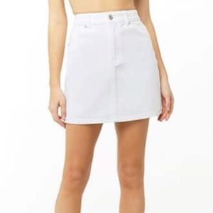 White denim Skirt
